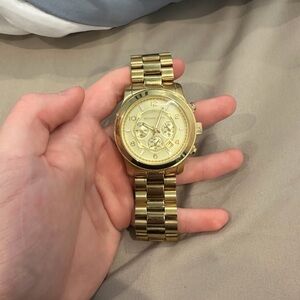 Michael Kors Gold Tone Stainless Steel Chronograph Watch